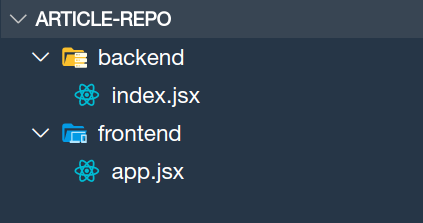 Express + React folder structure